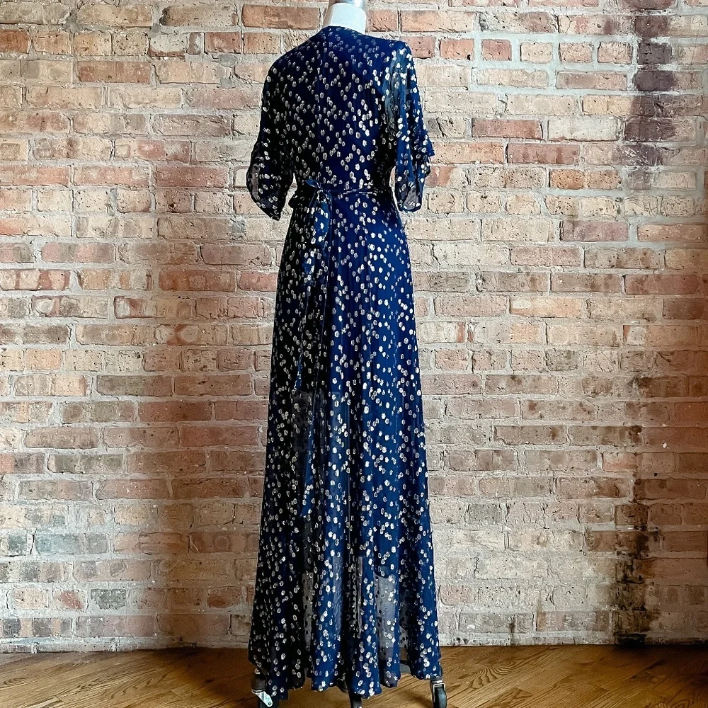 Hutch Gemma Maxi Dress in Metallic Navy - Picture 11 of 15